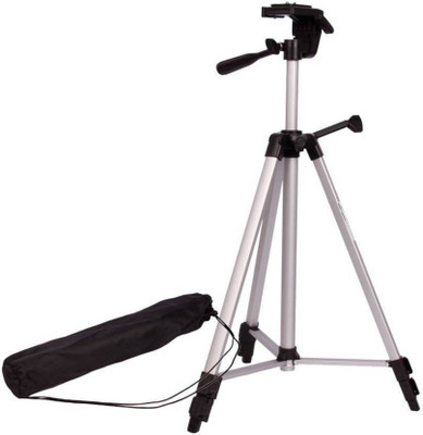 

DILURBAN SUPERB Tripod -330A Aluminum Tripod Stand For Digital Camera Camcorder and Mobile holder | Tripod Stand For Mobile phone clip ,Suitable for most digital cameras and camcorders With moderate weight Tripod(Black, Silver, Supports Up to 1500)