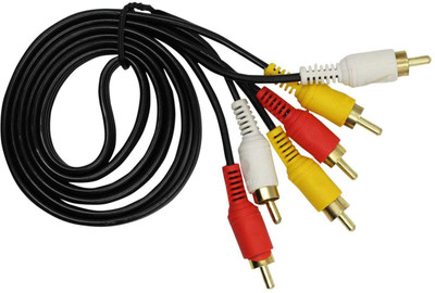 

MASE TV-out Cable 3RCA(Black, For TV, 1.5)