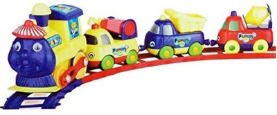 

Nightstar Cartoon Train with magnetic connect Coach for Kids(Multicolor)