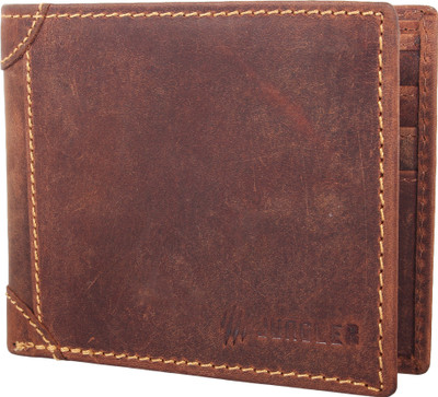 

Jungler Men Casual Brown Genuine Leather Wallet(8 Card Slots)