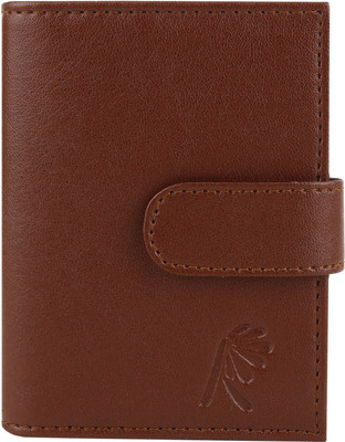 

Rosset Men Tan Genuine Leather Card Holder(10 Card Slots)