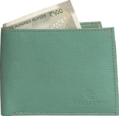 

SS CREATION Men Green Genuine Leather Wallet(5 Card Slots)