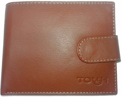 

TOUGH Men Tan Genuine Leather Wallet(7 Card Slots), Cognac