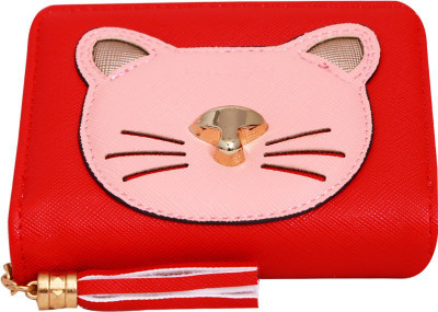 

MINAAR Women Red, Pink Artificial Leather Wrist Wallet(6 Card Slots), Pink;red