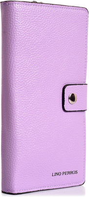 

Lino Perros Women Purple Artificial Leather Wrist Wallet(11 Card Slots)