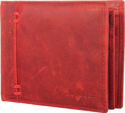 

Jungler Men Red Genuine Leather Wallet(8 Card Slots), Brown