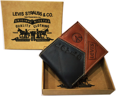 

LEVl'S Men Casual Brown, Black Genuine Leather Wallet(3 Card Slots)