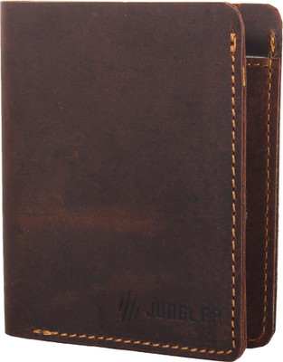 

Jungler Men Brown Genuine Leather Wallet(8 Card Slots)