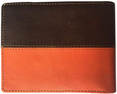 

Jarzi Joris Men Casual Black, Orange Genuine Leather Wallet(3 Card Slots), Multicolor