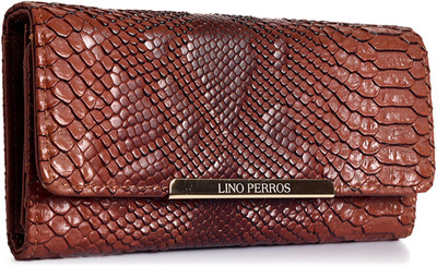 

Lino Perros Women Casual Brown Artificial Leather Wallet(6 Card Slots)