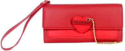 

b4bags Girls Casual Red Artificial Leather Wallet(12 Card Slots)
