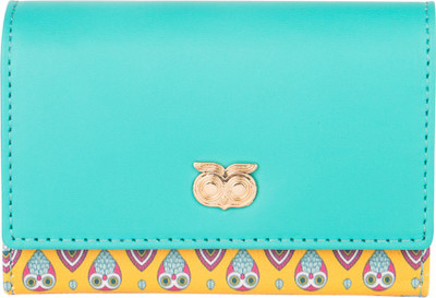 Chumbak Women Casual Blue, Yellow Canvas Wallet(6 Card Slots)