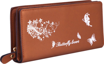 

Cidky Women Brown Artificial Leather Wallet(10 Card Slots)
