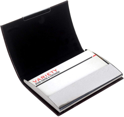 

Treely Men Casual Brown Aluminium Card Holder(30 Card Slots), Dark brown