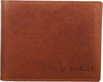 

Jungler Men Brown Genuine Leather Wallet(8 Card Slots)