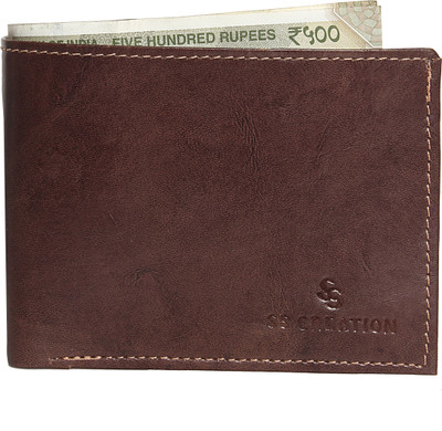 

SS CREATION Men Brown Genuine Leather Wallet(5 Card Slots)
