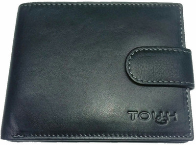 

TOUGH Men Casual Black Genuine Leather Wallet(6 Card Slots)