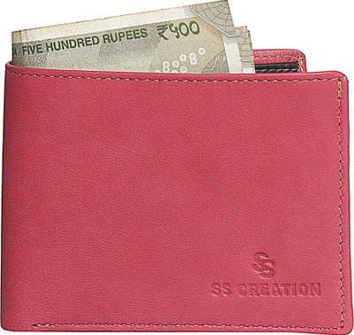 

SS CREATION Men Pink Genuine Leather Wallet(5 Card Slots)