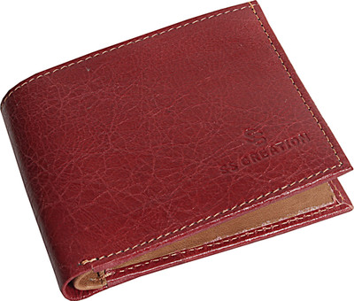 

SS CREATION Boys Casual Red Genuine Leather Wallet(5 Card Slots)