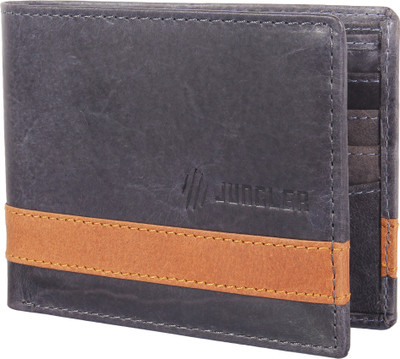 

Jungler Men Casual Grey Genuine Leather Wallet(10 Card Slots), Brown