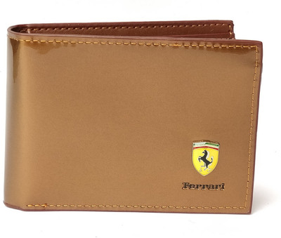 

Ferrari Shining Men Casual Gold Canvas Wallet(5 Card Slots)