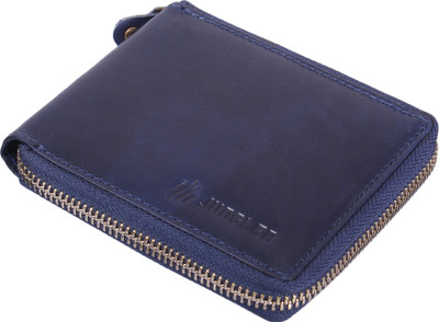 

Jungler Men Casual Blue Genuine Leather Wallet(6 Card Slots), Dark blue