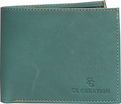 

SS CREATION Men Casual Green Genuine Leather Wallet(5 Card Slots)