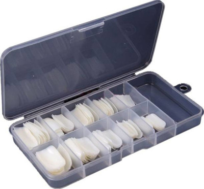 

BeautyQua acrylic artificial shining french manicure fake nails french nails with Glue yellowish white WHITE (Pack of 100 white(Pack of 100)