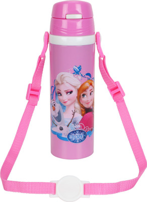

WonderKart 500 ML Cartoon Printed Stainless Steel Kids Sipper/Vacuum Water Bottle with Neck Strap - Pink - 500 ml(Pink)