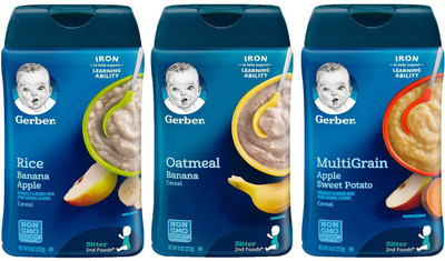 Gerber Cereal Combo 227g (8oz) (Pack of 3) - Rice & Banana Apple + Oat & Banana + MGASP Cereal(681 g, Pack of 3, 6)