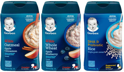 

Gerber Cereal Combo 227g (8oz) (Pack of 3) - Assorted Options 33 Cereal(681 g, Pack of 3, 6)