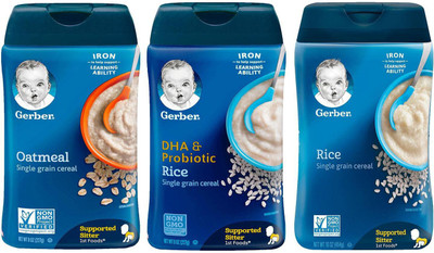 

Gerber Cereal Combo 227g (8oz) (Pack of 6) - 2 Rice + 2 Oatmeal + 2 Rice DHA & Probiotic Cereal(1362 g, Pack of 6, 6)