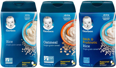 

Gerber Cereal Combo 227g (8oz) (Pack of 3) - Rice + Oatmeal + Rice DHA & Probiotic Cereal(681 g, Pack of 3, 6)