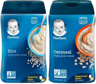 

Gerber Cereal Combo 227g (8oz) (Pack of 6) - 3 Rice Cereal + 3 Oatmeal Cereal Cereal(1362 g, Pack of 6, 6)