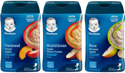 

Gerber Cereal Combo 227g (8oz) (Pack of 3) - Oatmeal Peach Apple + Rice Banana Apple + MGASP Cereal(681 g, Pack of 3, 6)