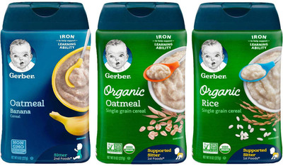 

Gerber Cereal Combo 227g (8oz) (Pack of 3) - Oatmeal & Banana + Organic Rice + Organic Oatmeal Cereal(681 g, Pack of 3, 6)