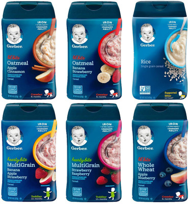 

Gerber Cereal Combo 227g (8oz) (Pack of 6) - 2 Hearty Bits + 3 Lil Bits + Rice Cereal Cereal(1362 g, Pack of 6, 6)