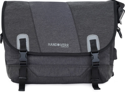

Hangoverr Stylish sling bag with laptop compartment - black Waterproof Backpack(Black, 14 L)