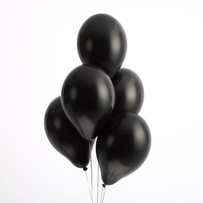 

Tiank Innovation Solid 10 Inch Black Metallic Balloon for Decoration Balloon(Black, Pack of 50)