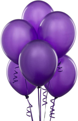 

Tiank Innovation Solid 10 Inch Purple Metallic Balloon for Decoration Balloon(Purple, Pack of 200)