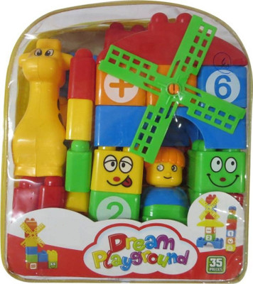 

Gencliq 35 pcs of Multicolor blocks building game for kids(Multicolor)