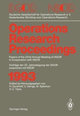 Operations Research Proceedings 1993(German, Paperback, unknown)