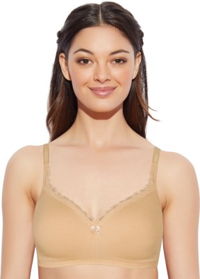 Enamor High Coverage, Wirefree A017 Smoothening Balconette Cotton Women Balconette Non Padded Bra(Beige)