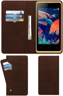 ACM Flip Cover for Lava Eg841(Brown, Cases with Holder, Pack of: 1)
