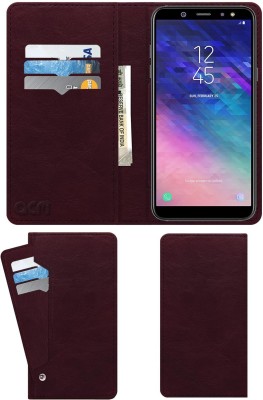 ACM Flip Cover for Samsung A6(Maroon, Cases with Holder, Pack of: 1)