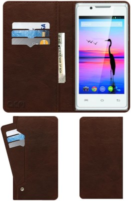 ACM Flip Cover for Lava Flair P1(Brown, Cases with Holder, Pack of: 1)