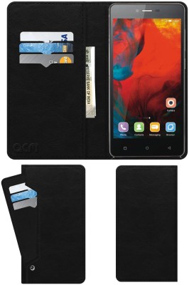 ACM Flip Cover for Gionee F103 (3gb)(Black, Cases with Holder, Pack of: 1)