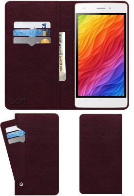 ACM Flip Cover for Intex Aqua Ace Mini(Maroon, Cases with Holder, Pack of: 1)