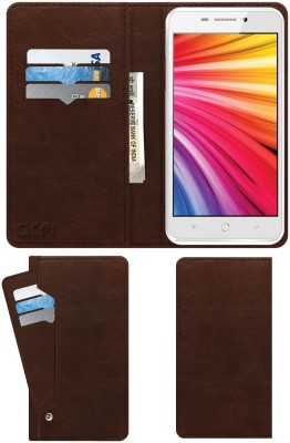 ACM Flip Cover for Intex Aqua Star 4g(Brown, Cases with Holder, Pack of: 1)