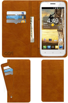 ACM Flip Cover for Spice Mi-510 Stellar Prime(Gold, Cases with Holder, Pack of: 1)